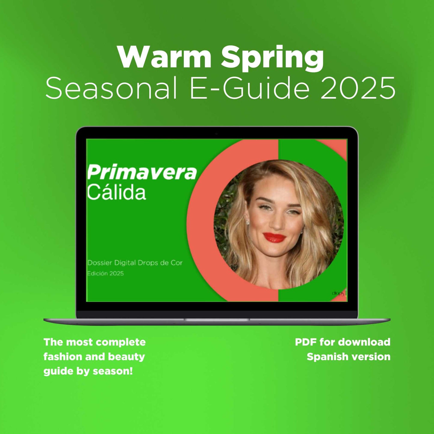 Seasonal Color Analysis E-Guide - Warm Spring - Spanish Version
