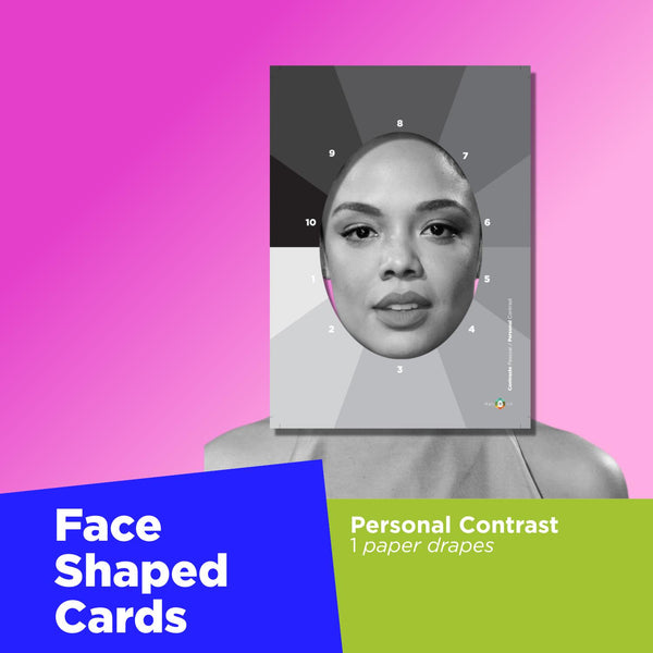 Tarjetas de papel con forma de cara - Juego de 12 estaciones