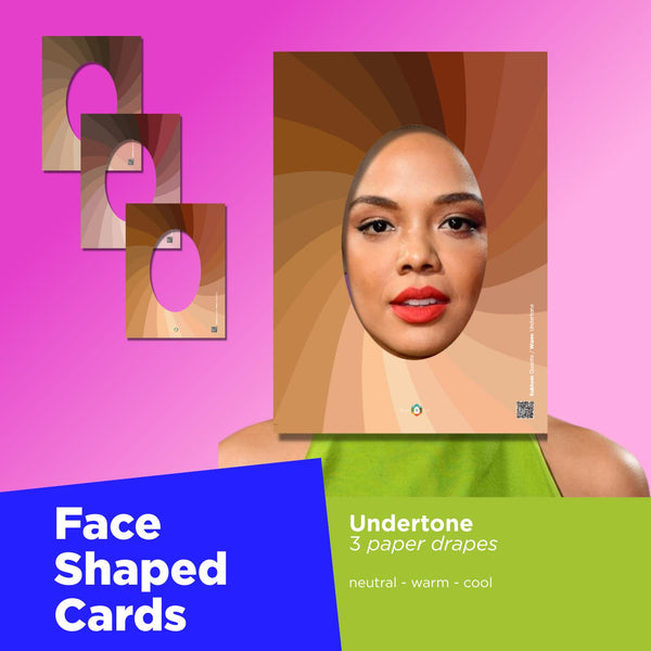 Tarjetas con forma de cara - Set de tonos bajos