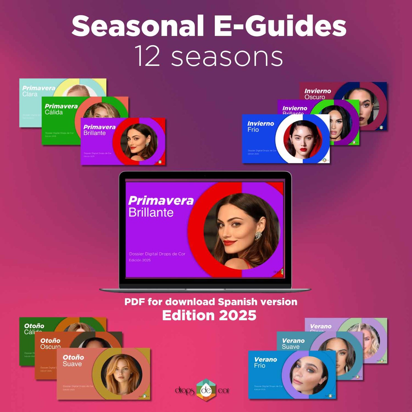 Color Analysis Seasonal E-Guides - 12 Seasons Pack- Spanish Version