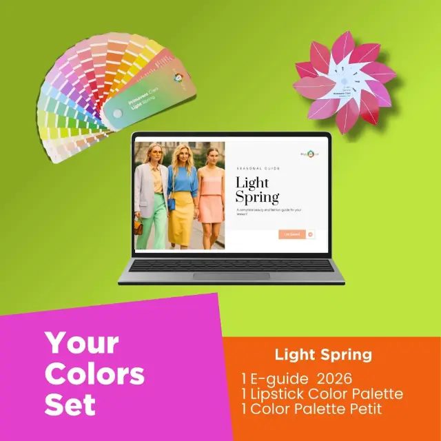 Two clients holding their seasonal palettes
