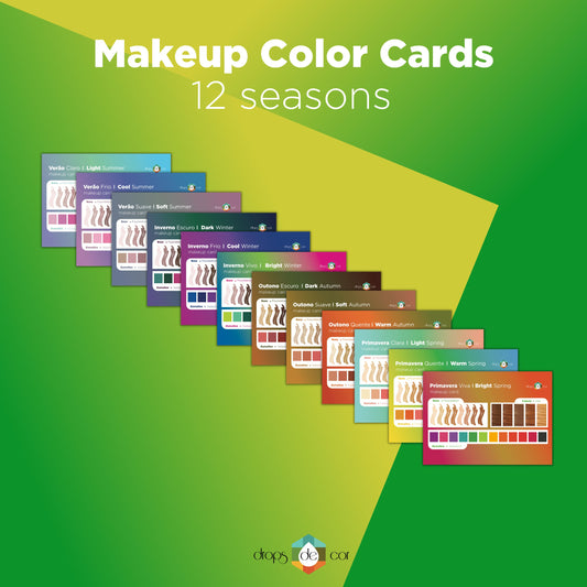 Tarjetas de colores de maquillaje - Kit 12 estaciones 
