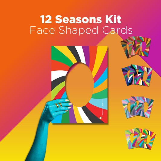 Face Shaped Cards - 12 Seasons Set