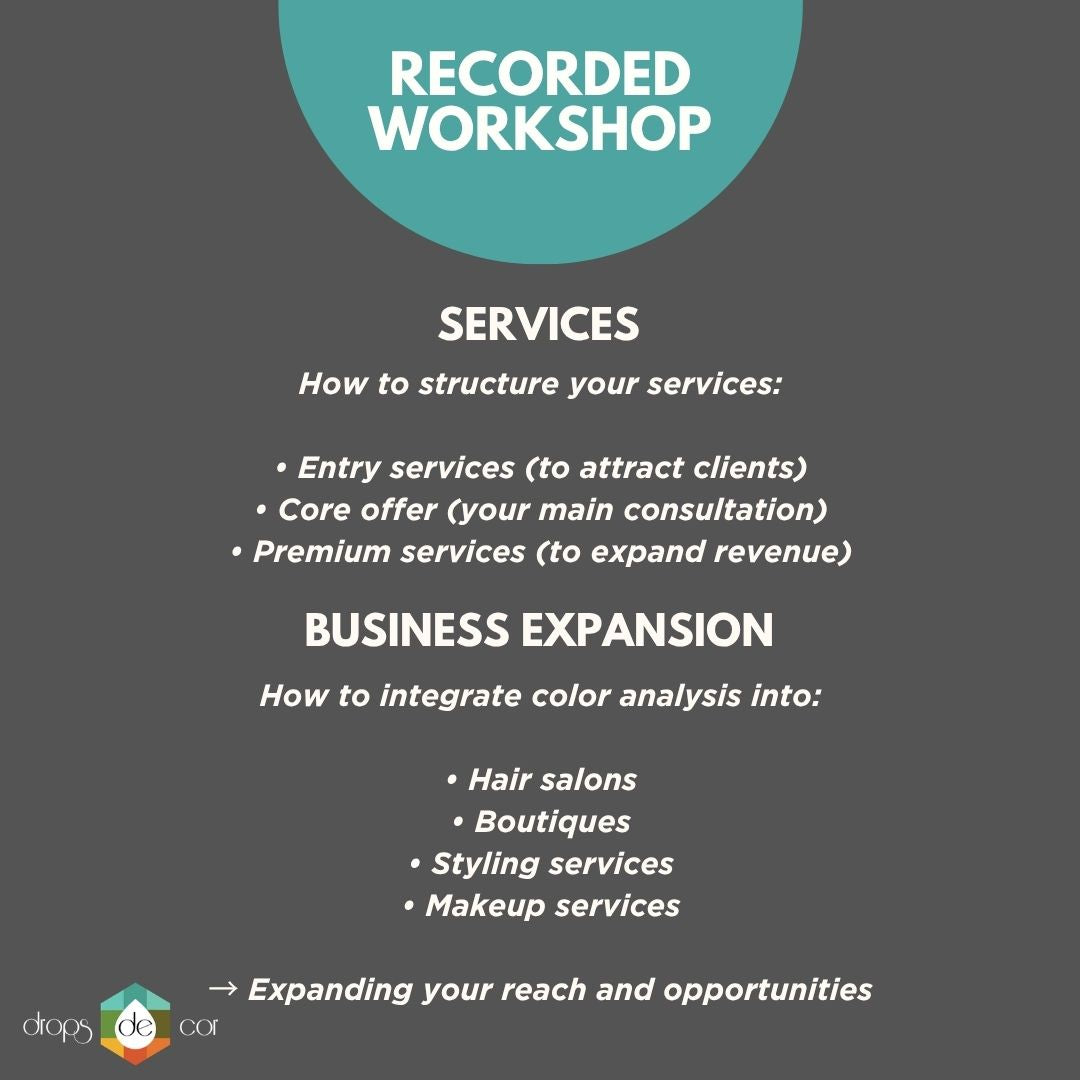 Building a Color Analysis Business - Online Course - On-Demand