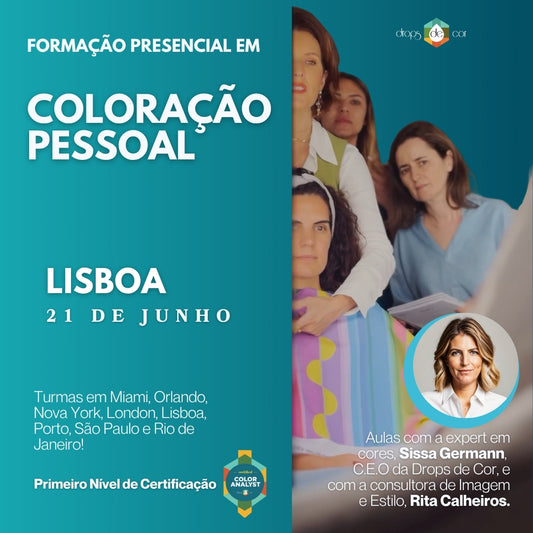 Lisboa - Curso de Formação em Análise de Coloração Pessoal - 21 de Junho