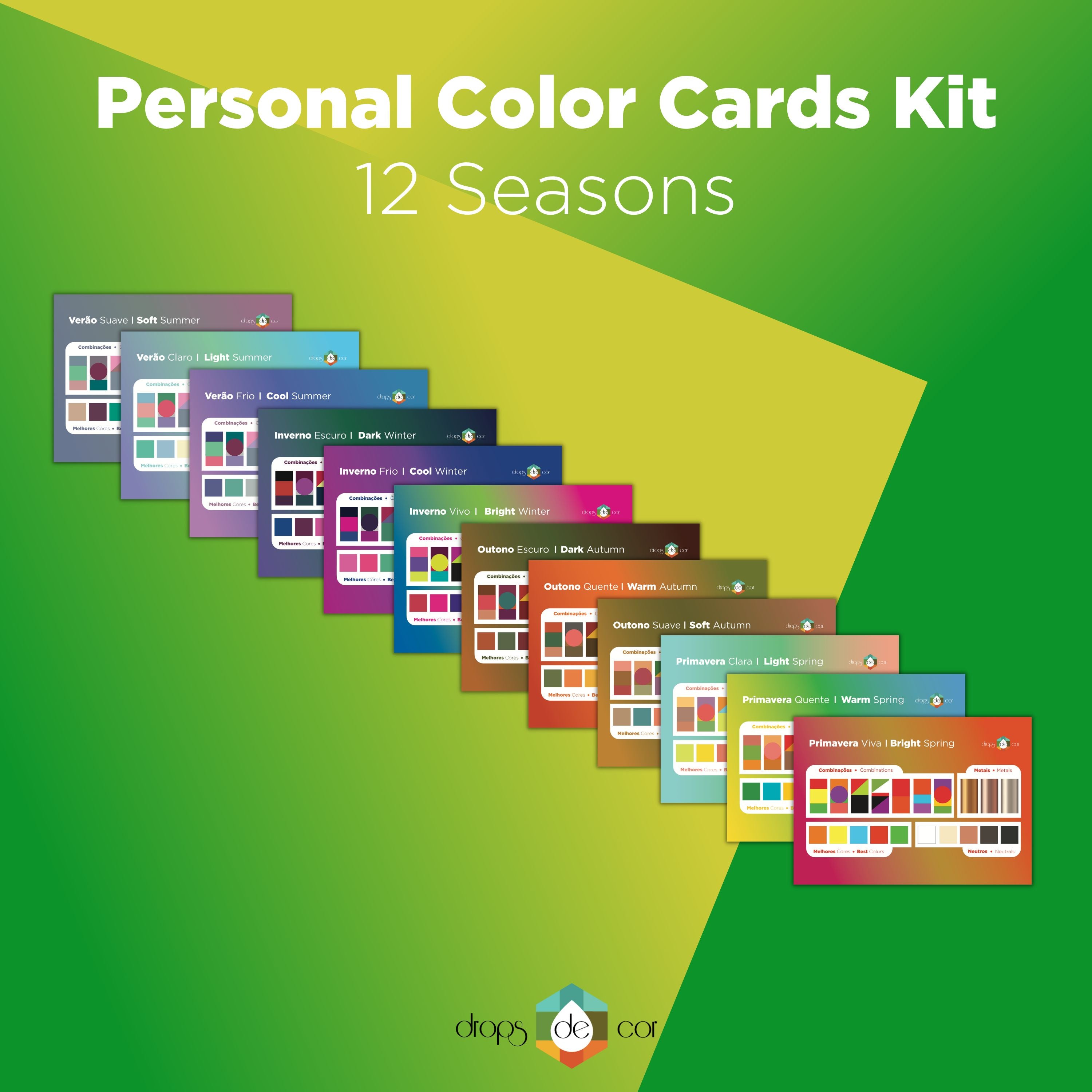 Personal Color Cards - 12 Seasons Kit | color analysis tools