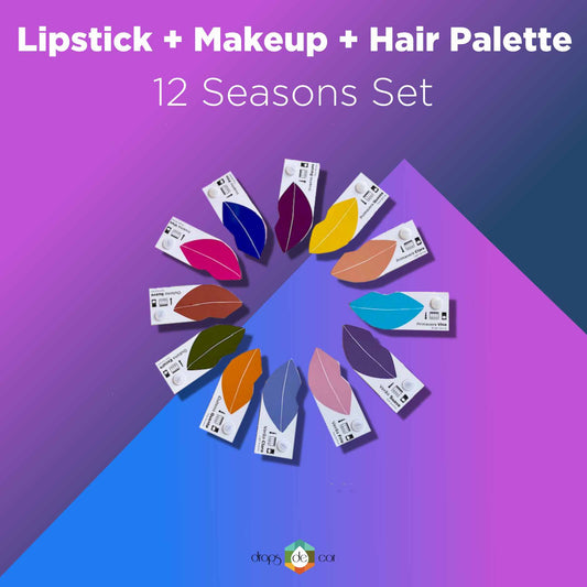 Lipstick + Hair + Makeup Palette - 12 Season Set