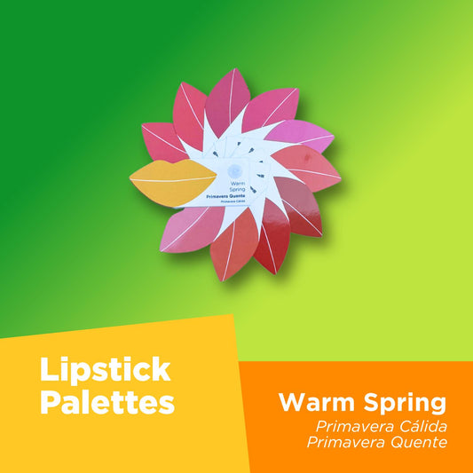 Paleta de análisis de color de lápiz labial - Primavera cálida