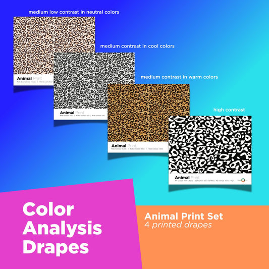 Contrast Drapes Set - Animal Print