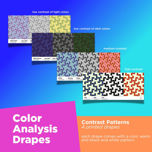 Contrast Print Drapes Set- With Temperature