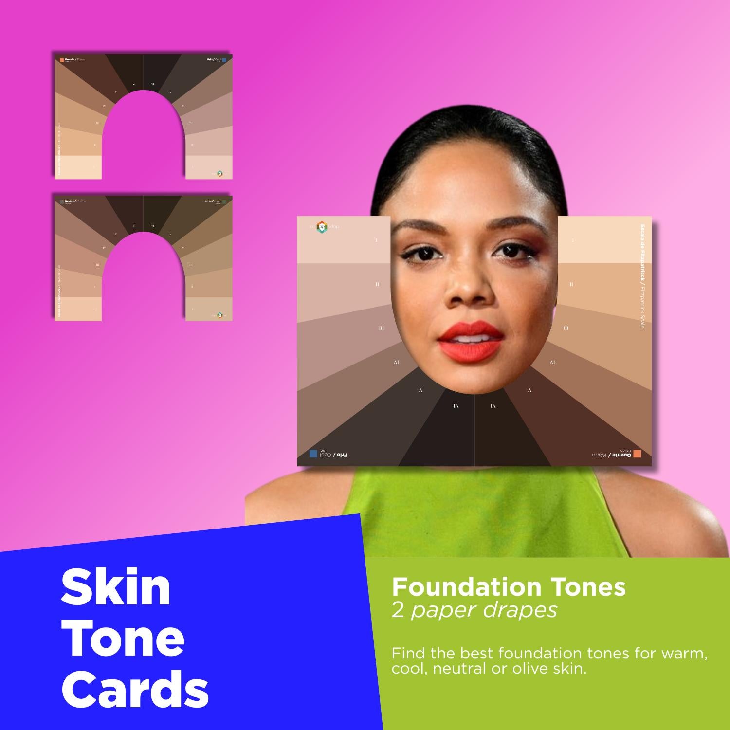 Skin Tone Cards | color analysis tools | Drops de Cor