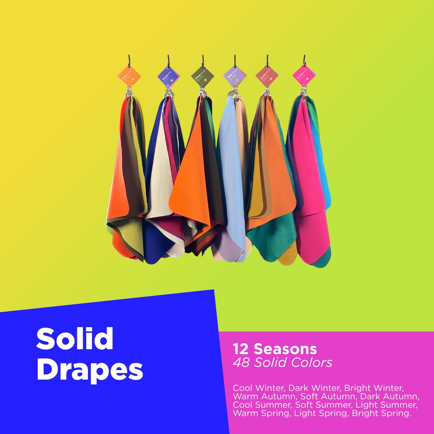 Color Drape Shop Color Analysis Drapes at Drops de Cor | Drops de Cor