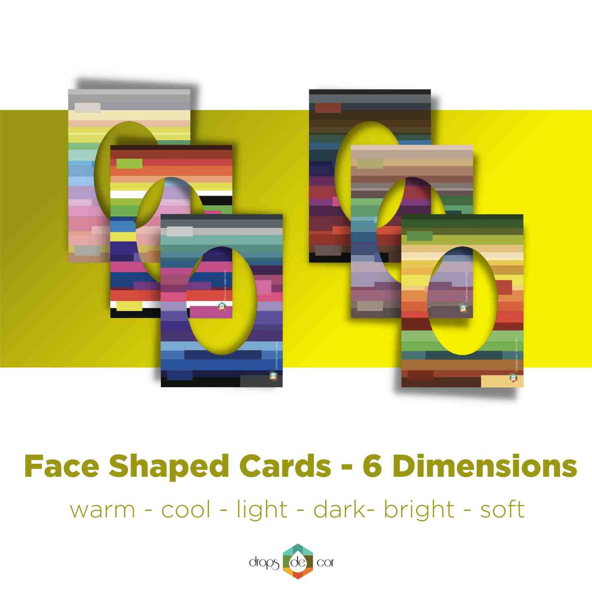 Tarjetas con forma de cara - 6 dimensiones