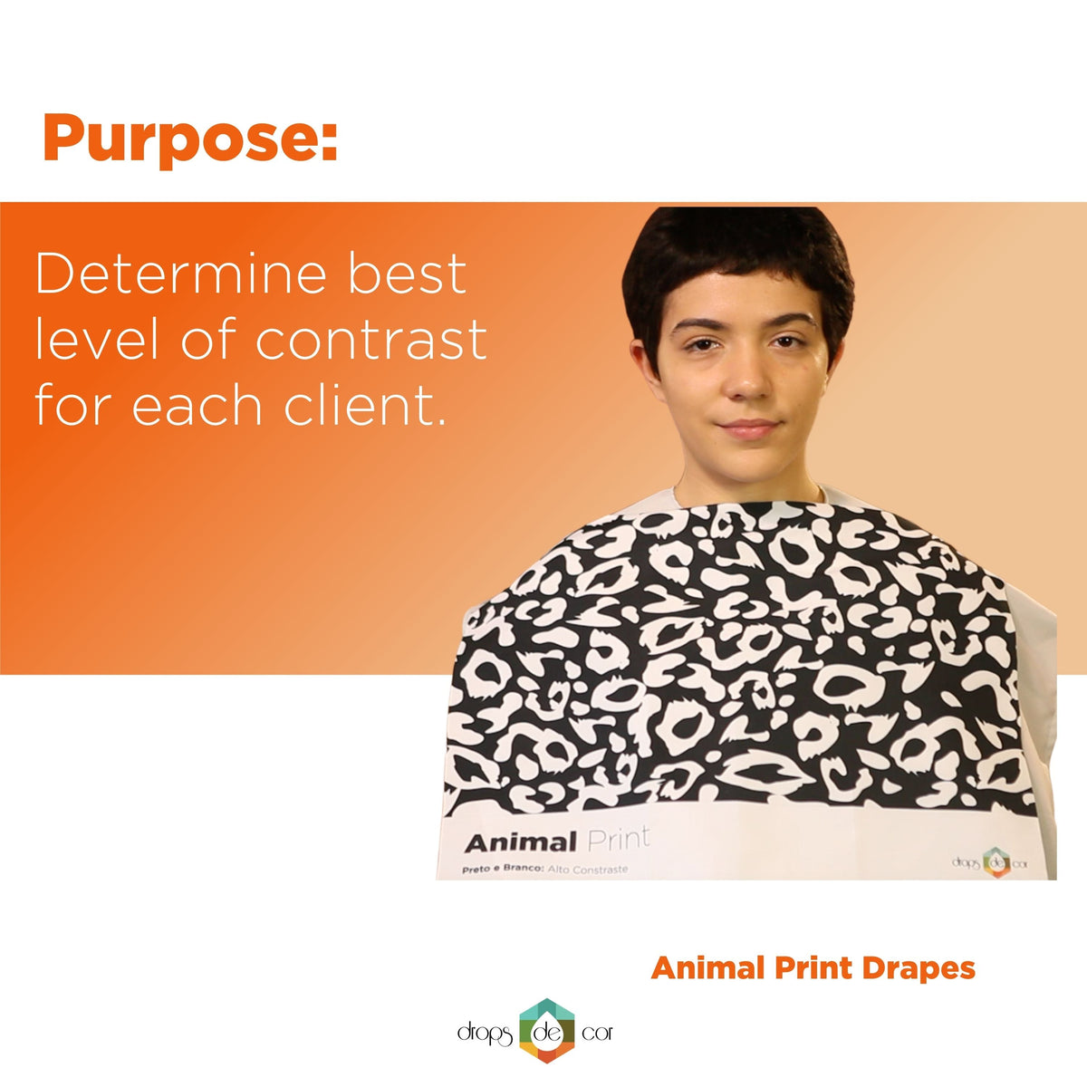 Contrast Drapes Set - Animal Print